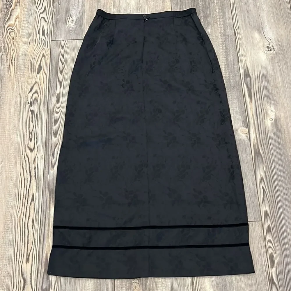 Emma & James Black Skirt with Floral Print